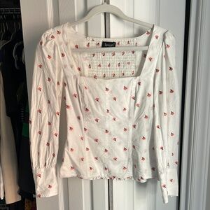 Kourt White Floral Women's Top